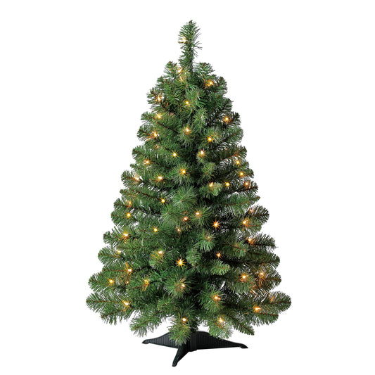 Artificial Christmas Tree, 3' - 70 Incandescent Lights