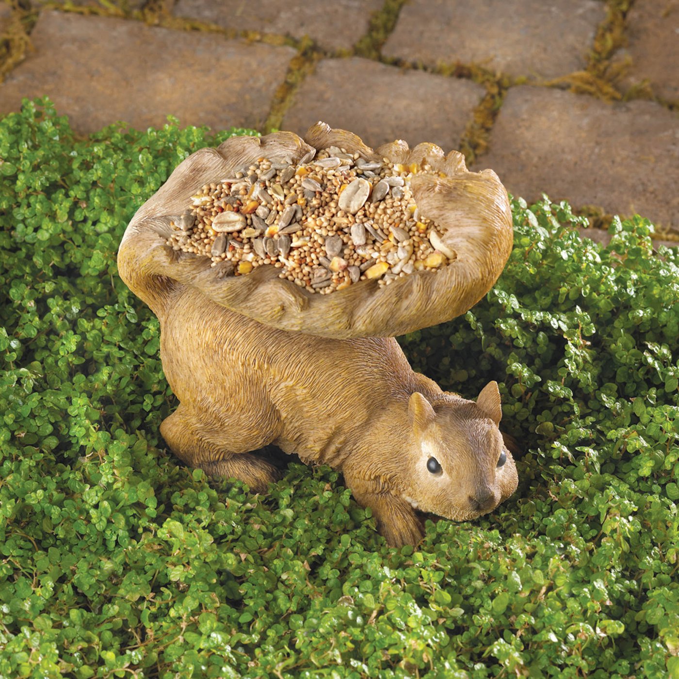 WOODLAND SQUIRREL BIRD FEEDER