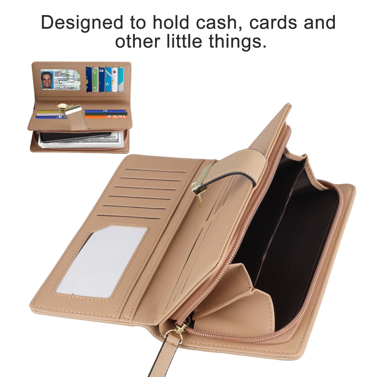 Women RFID Wallet Clutch Organizer