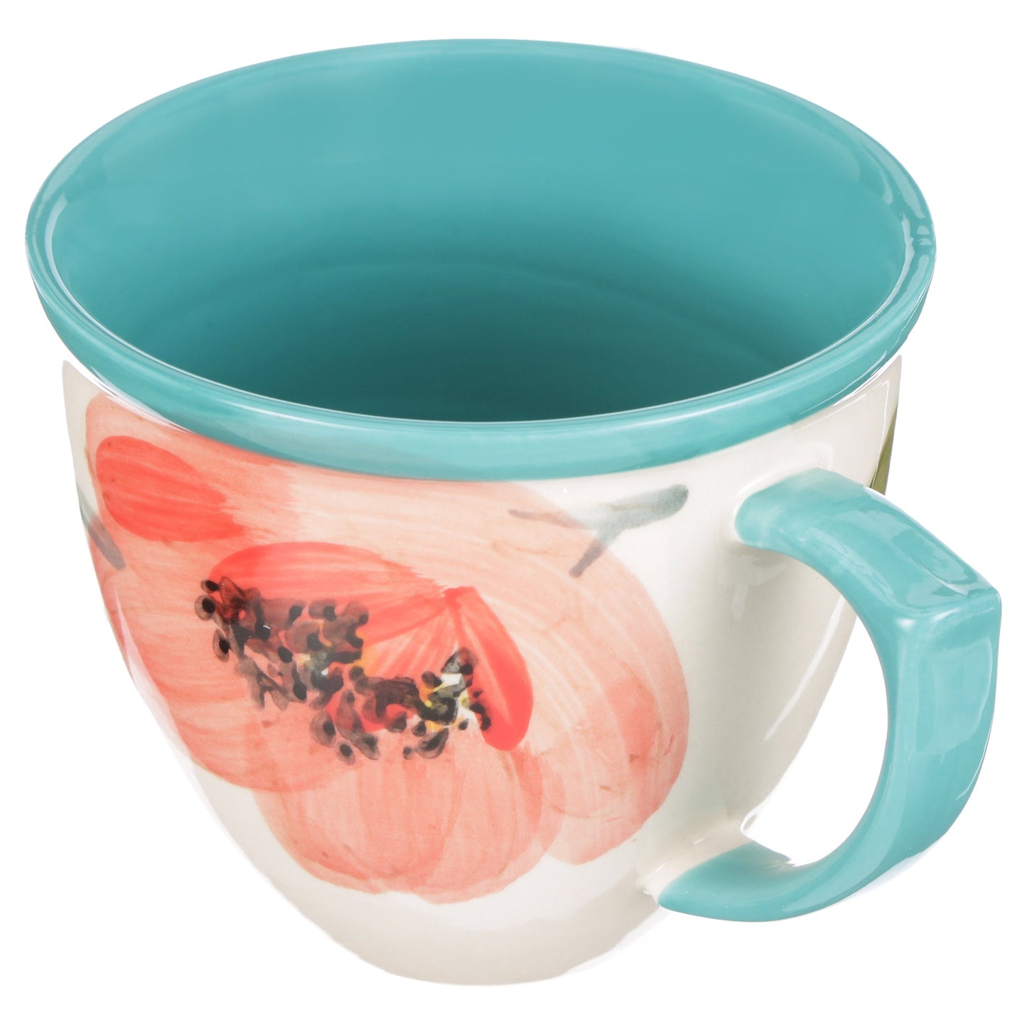 Vintage Bloom 4-Piece 16-Ounce Coffee Cup Set