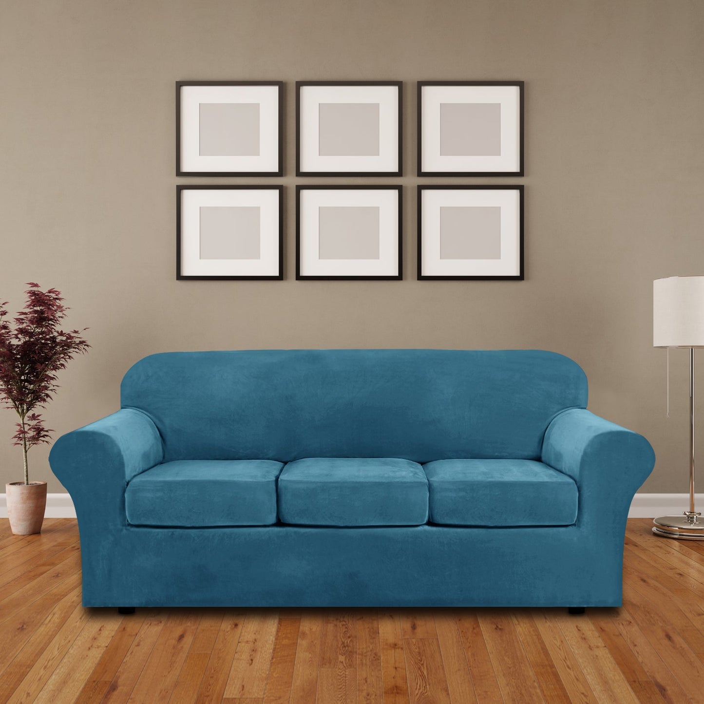 Sofa Covers for 3 Seaters (Base Cover Plus 3 Individual Cushion Covers)