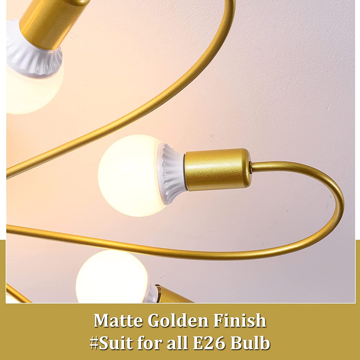 Modern 8-Light Ceiling Light Fixture Sputnik Chandelier