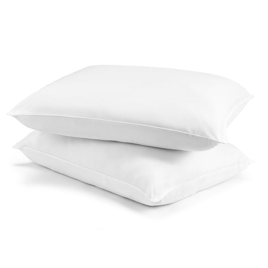 Plush Microfiber Bed Pillows, 2 Pack