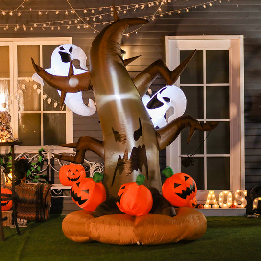 8' Inflatable LED Dead Tree for Halloween Home Decoration