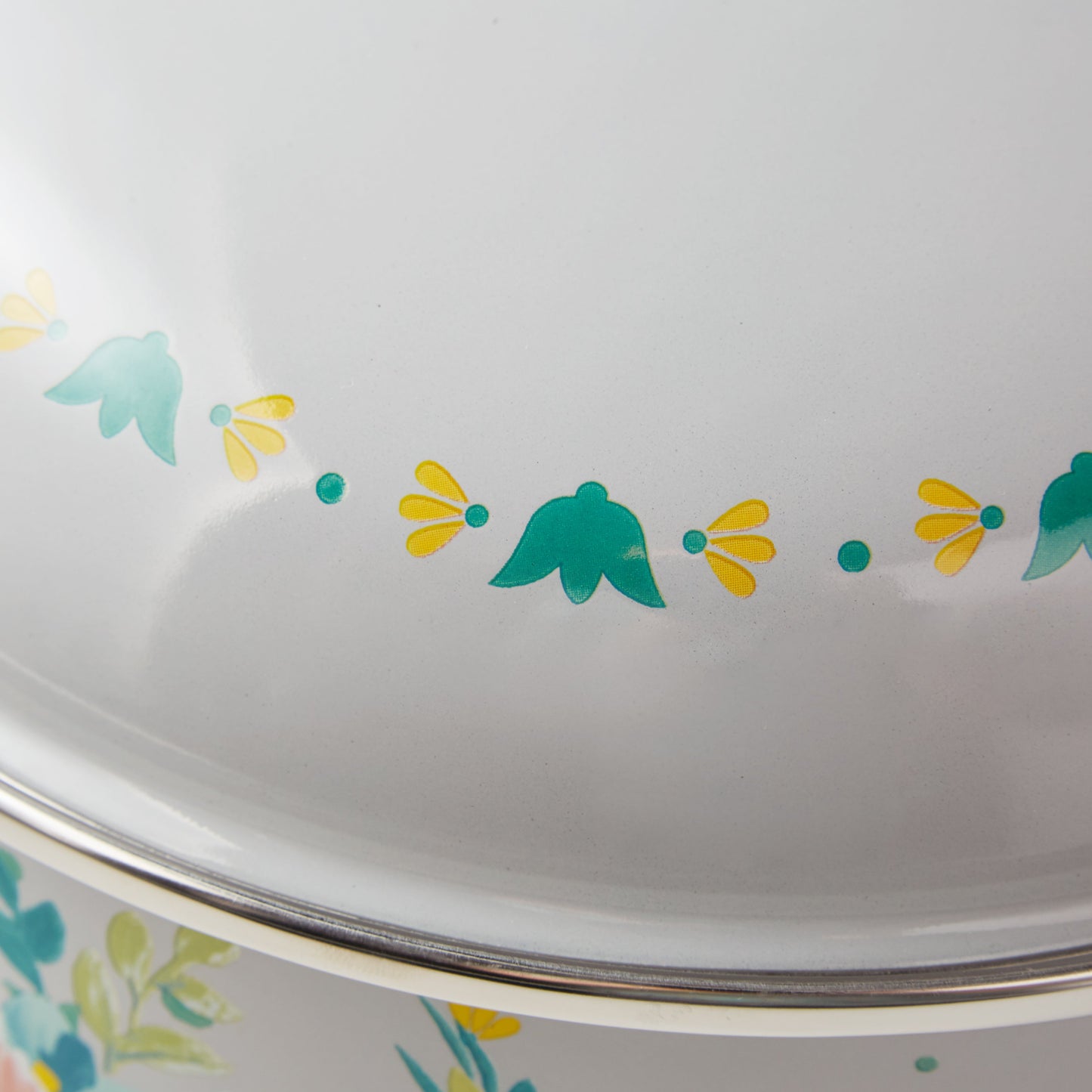 Breezy Blossom Enamel-on-Steel 12-Quart Stock Pot