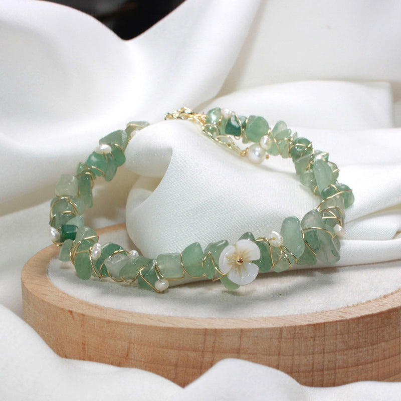 Green Aventurine Jade Crystal Bracelet for Women