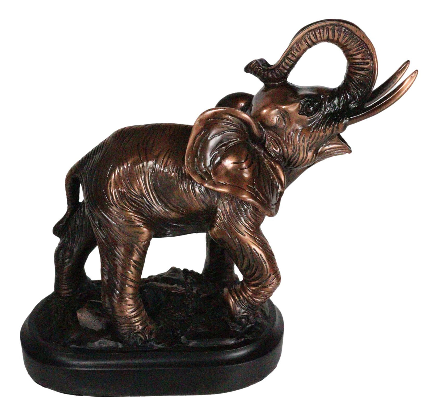 6.5"L Elephant On Trophy Base Figurine