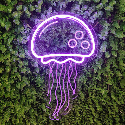 Purple Jellyfish Neon Signs for Wall Decoration