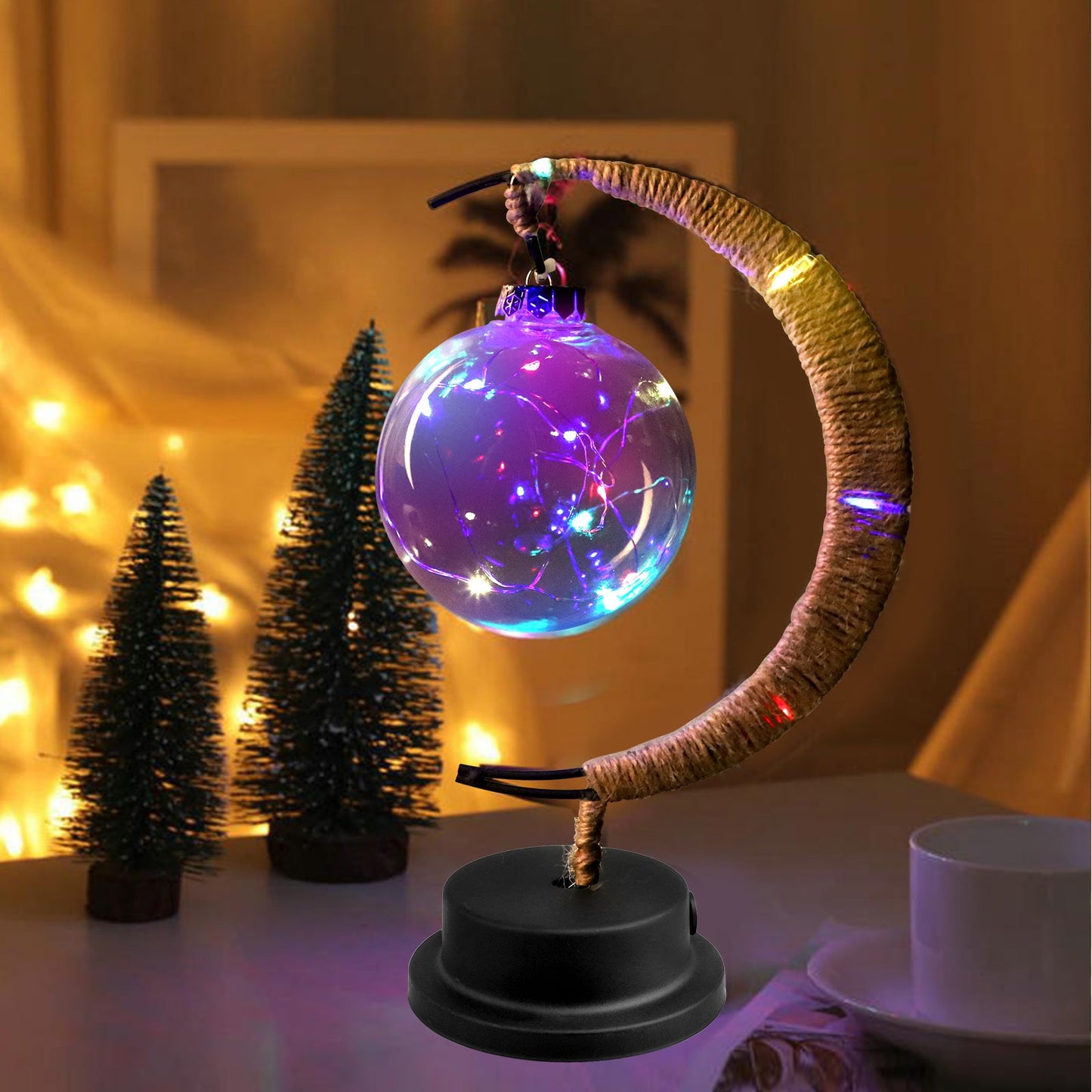 Enchanted Lunar Table Lamp Magical LED Galaxy Moon Night Light