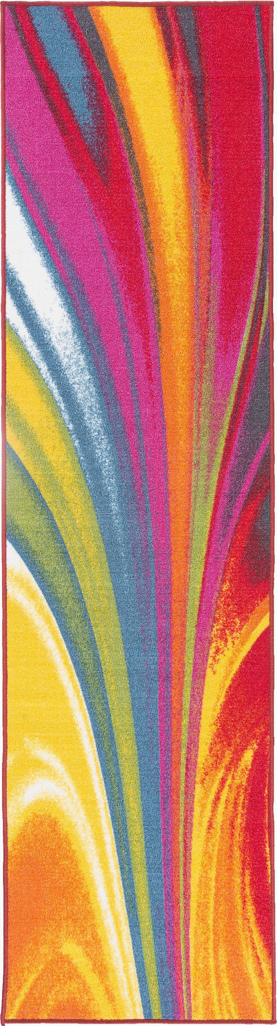 Area Rugs Modern Contemporary Waves Non-Slip (Non-Skid) Ruggable Rugs