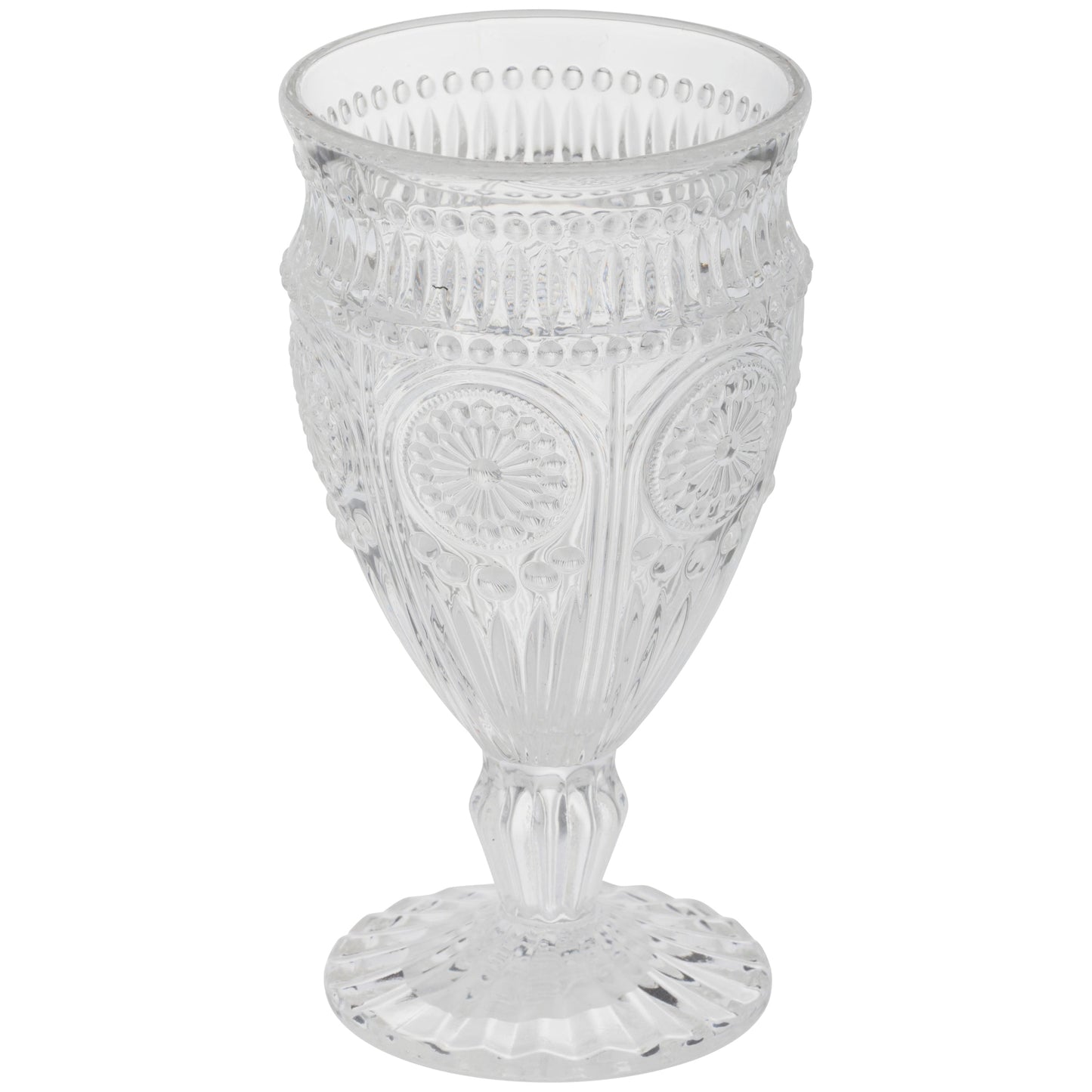 Set of 4 -12-Ounce Footed Glass Goblets