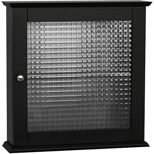 Removable Wooden Medicine Cabinet w/ Waffle Glass Door, Espresso
