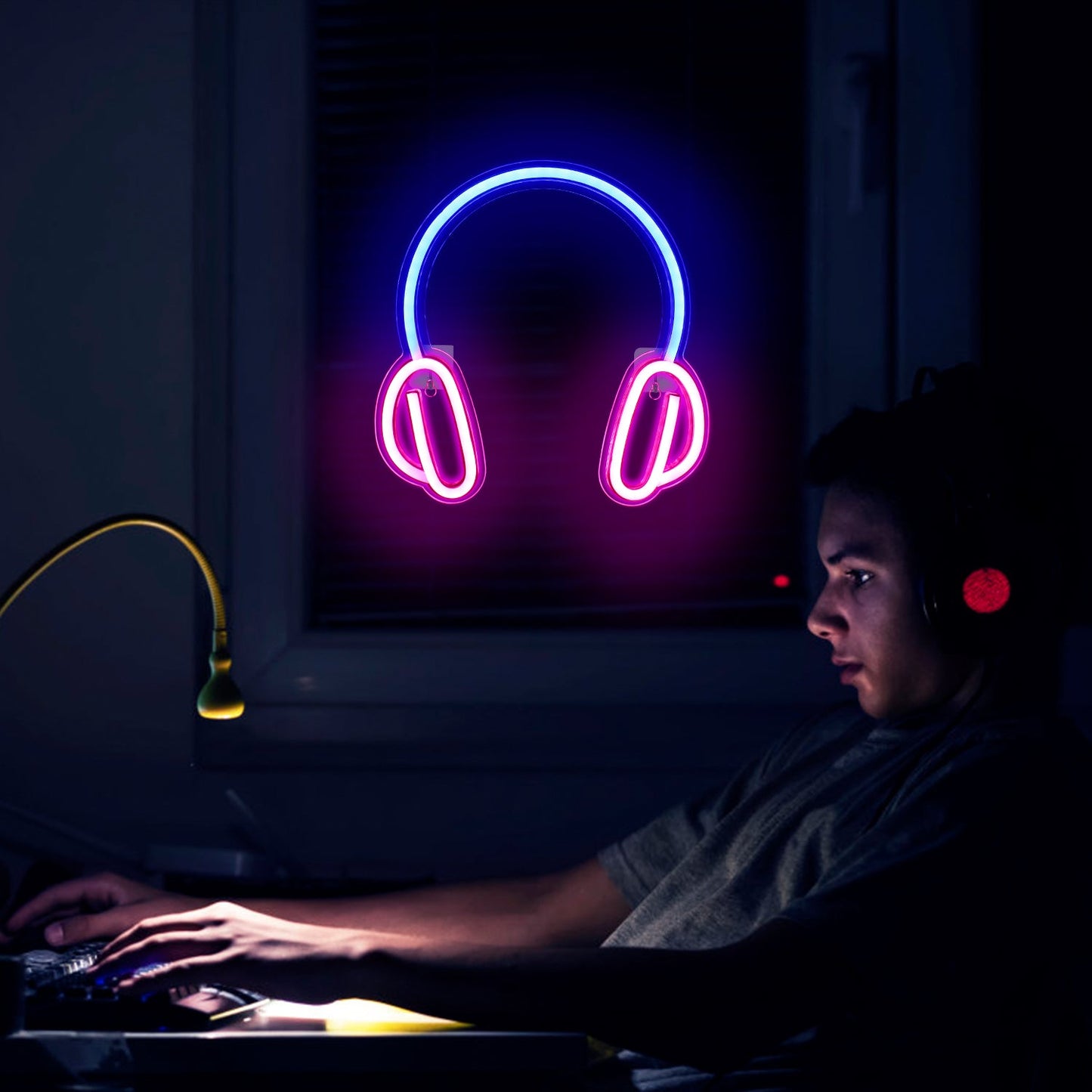 Earphone LED Neon Sign Light Decoration