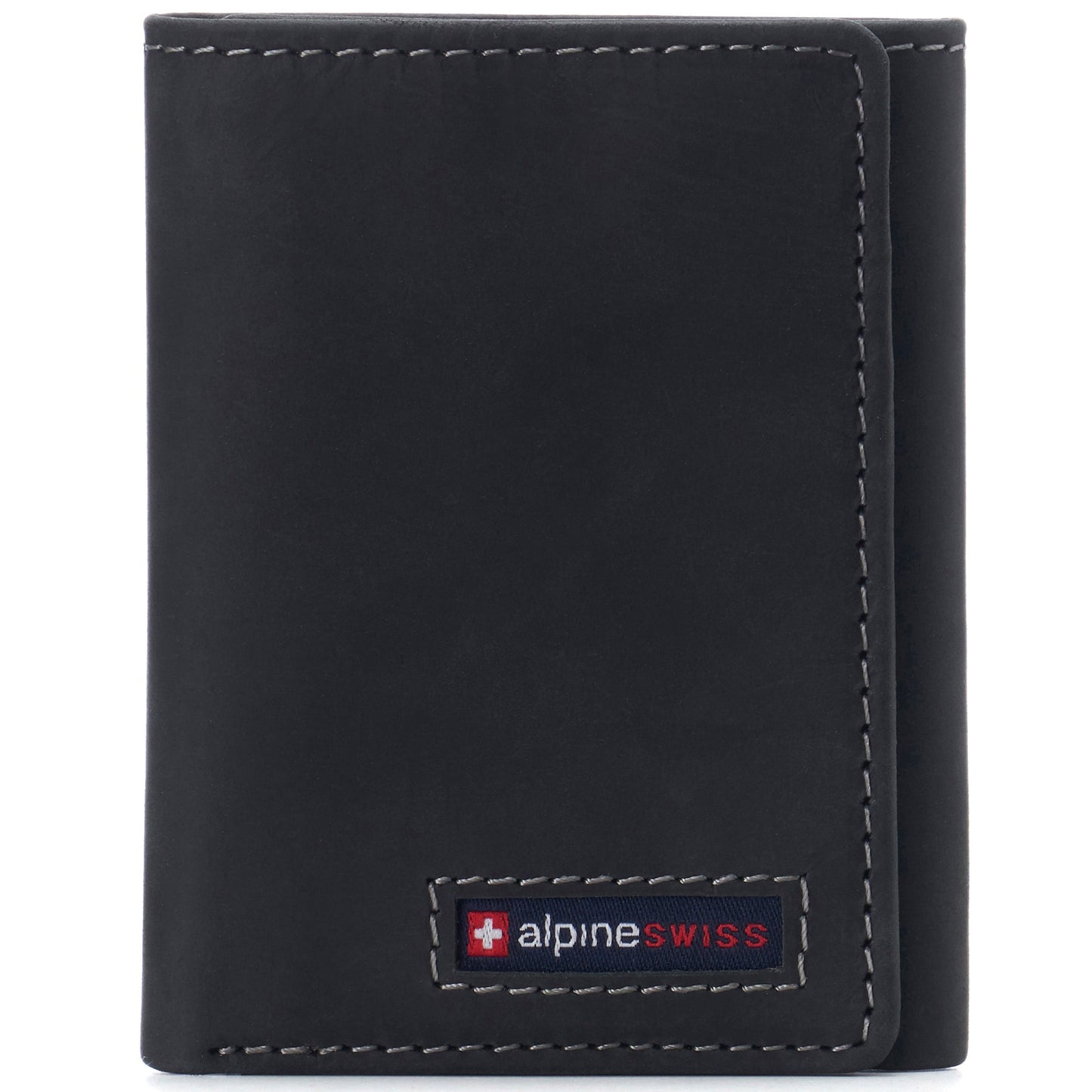 Mens RFID Protected Trifold Genuine Leather Wallet ID Window