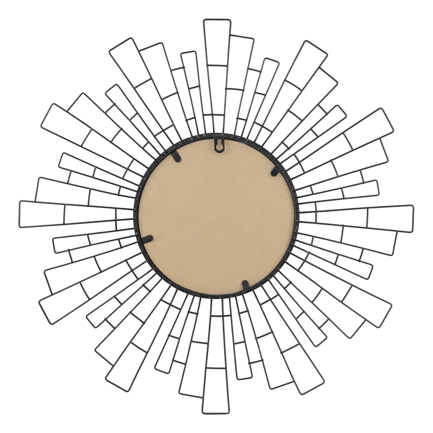 23.6" Traditional Metal Geometric Sunburst Wall Mirror