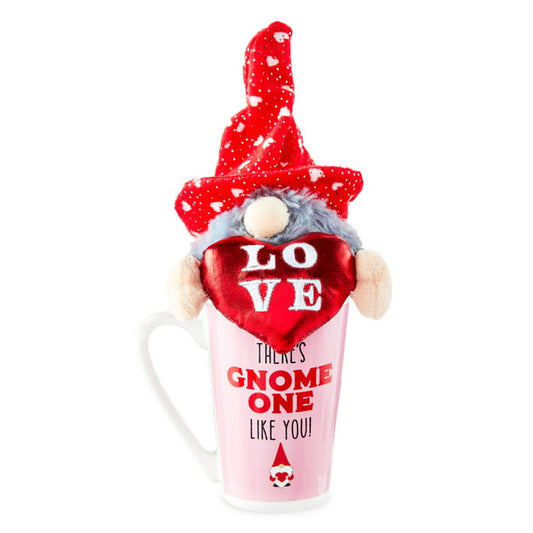 Valentine's Day Plush Toy in Latte Mug, Gnome Best Gift for Women