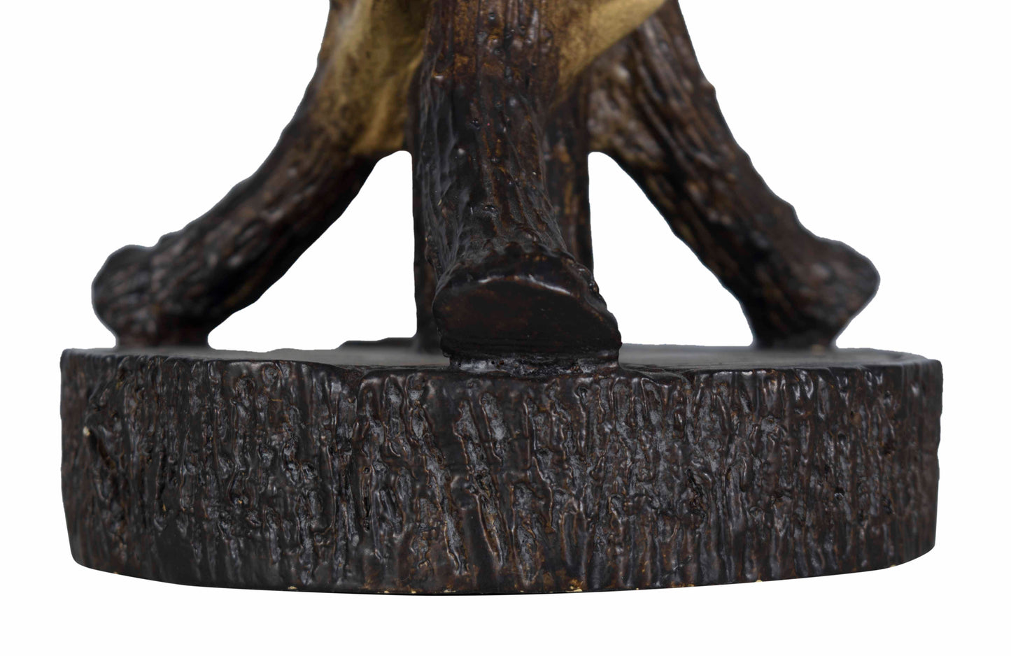 Rustic Deer Antler Accent Lamp, Dark Brown Wood tone