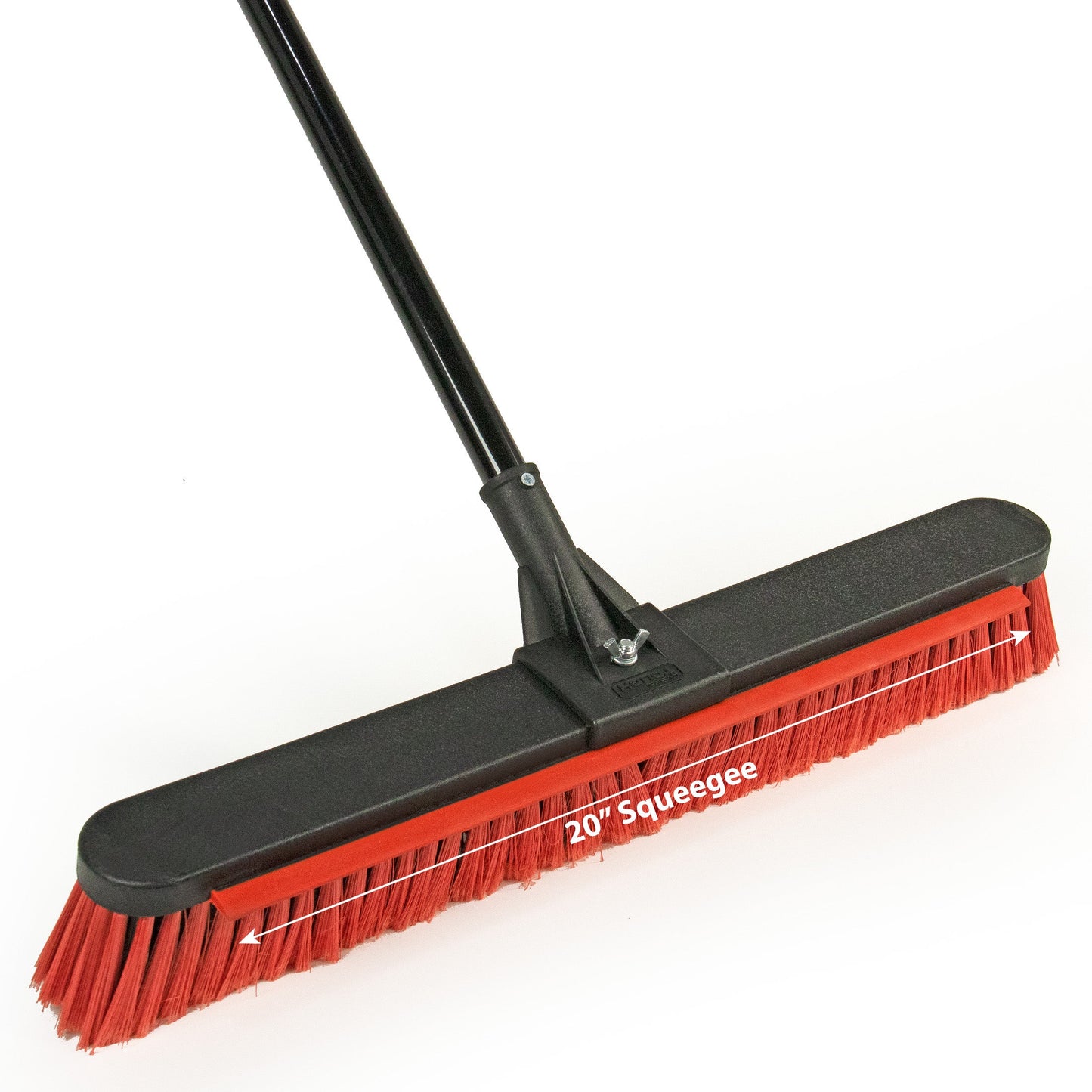 24in Heavy-Duty Multi-Surface Push Broom w/ Squeegee