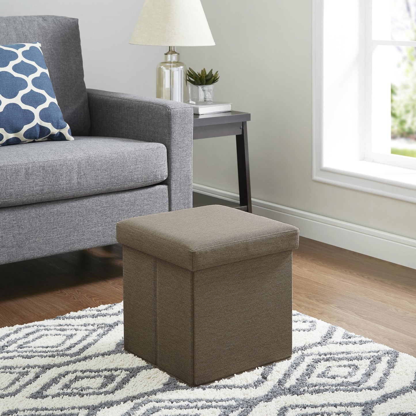 Ultra Collapsible Storage Ottoman