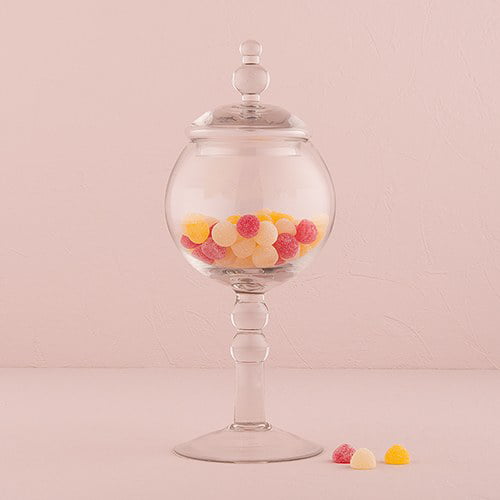 Decorative Pedestaled Apothecary Jar w/ Globe Shaped Bowl