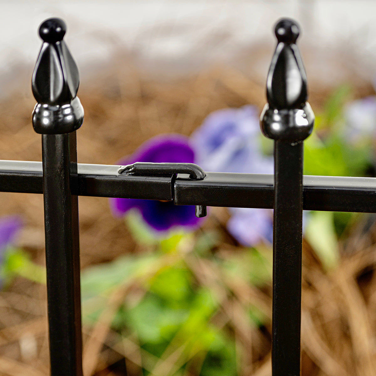 Black Powder Coated Steel Garden Border