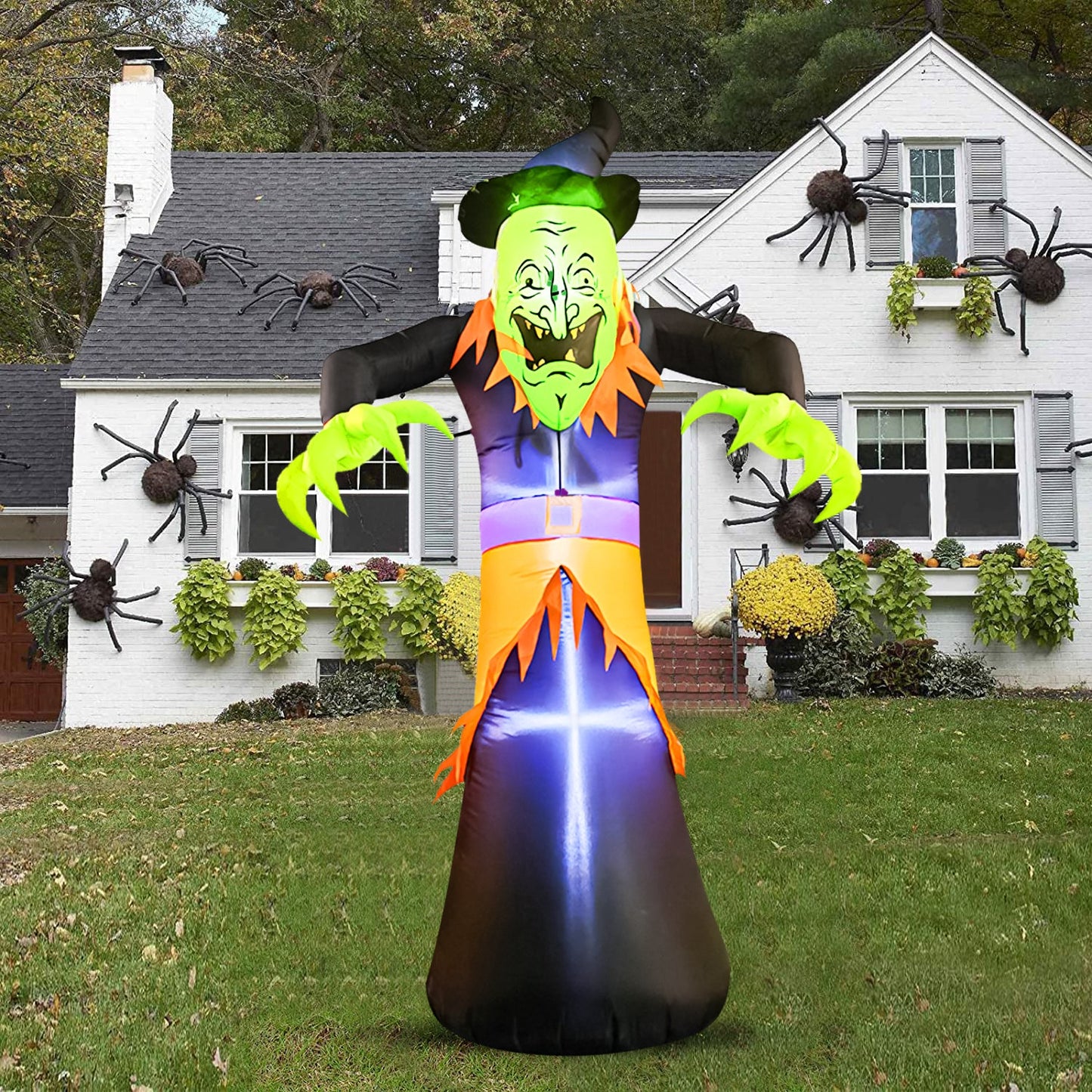 6 FT Halloween Inflatables Witch w/ LED