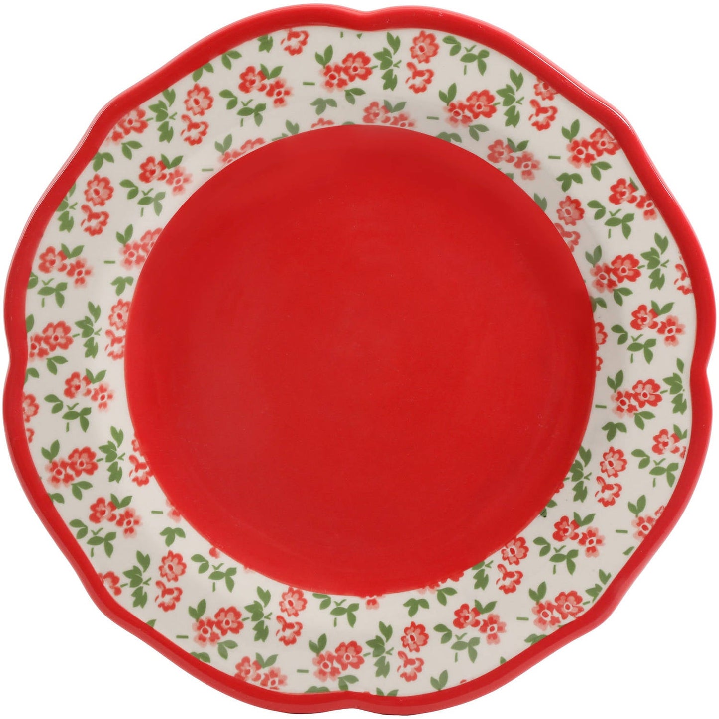 Timeless Floral & Retro Dot 12-Piece Dinnerware Set