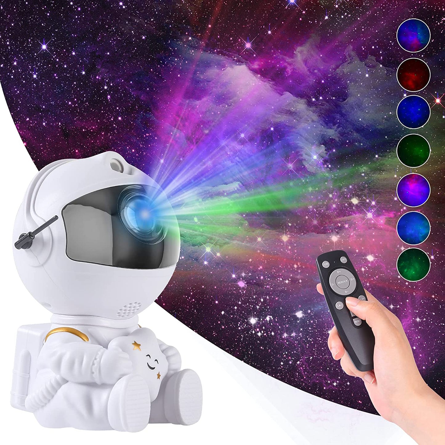 LED Astronaut Stars Projector Night Light