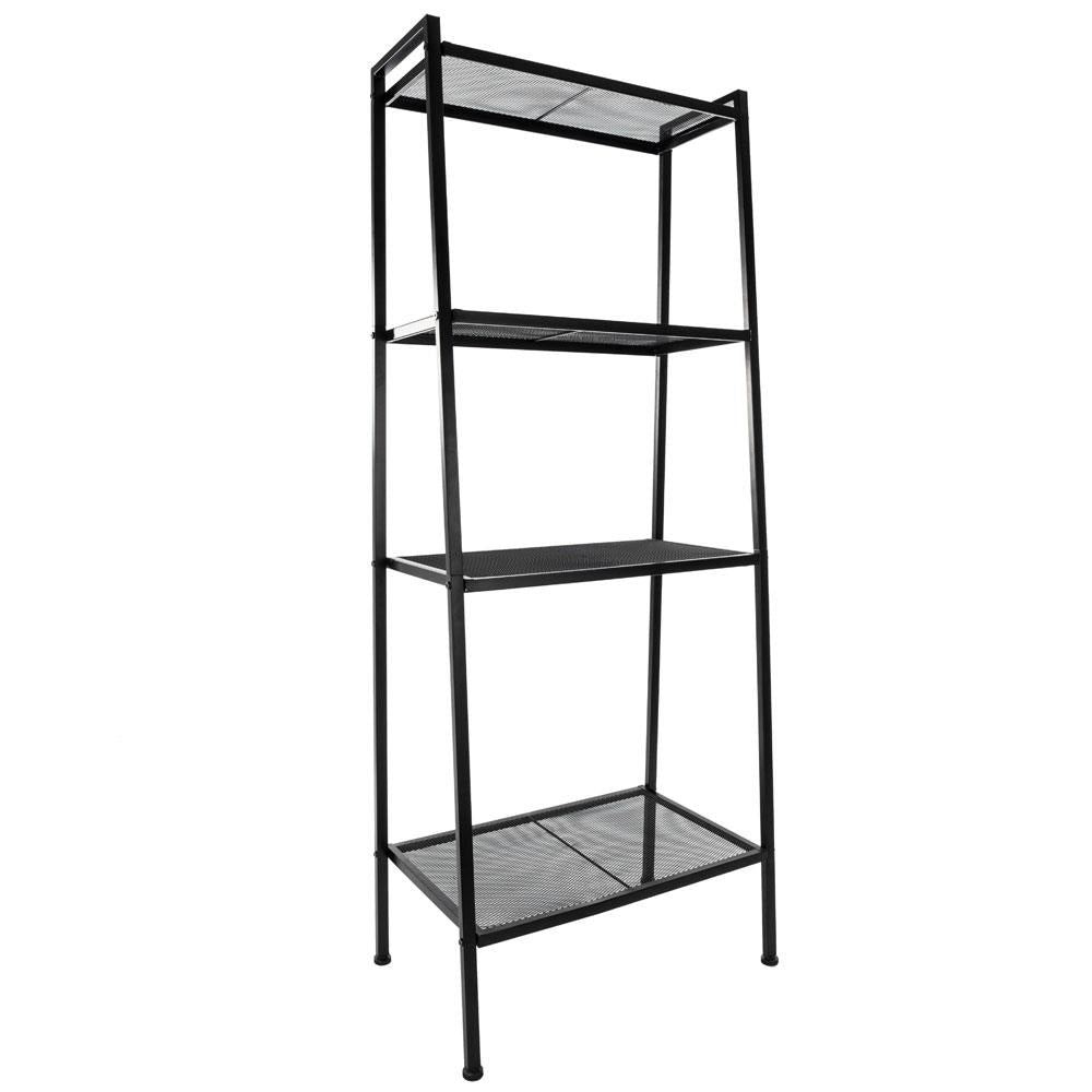 4 Tier Metal Leaning Ladder Shelf Bookcase