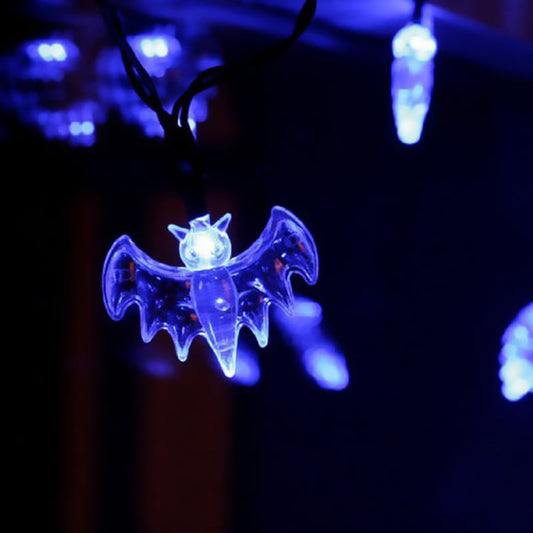 Battery Operated LED String Lights 20 Blue Bat for Halloween Decoration