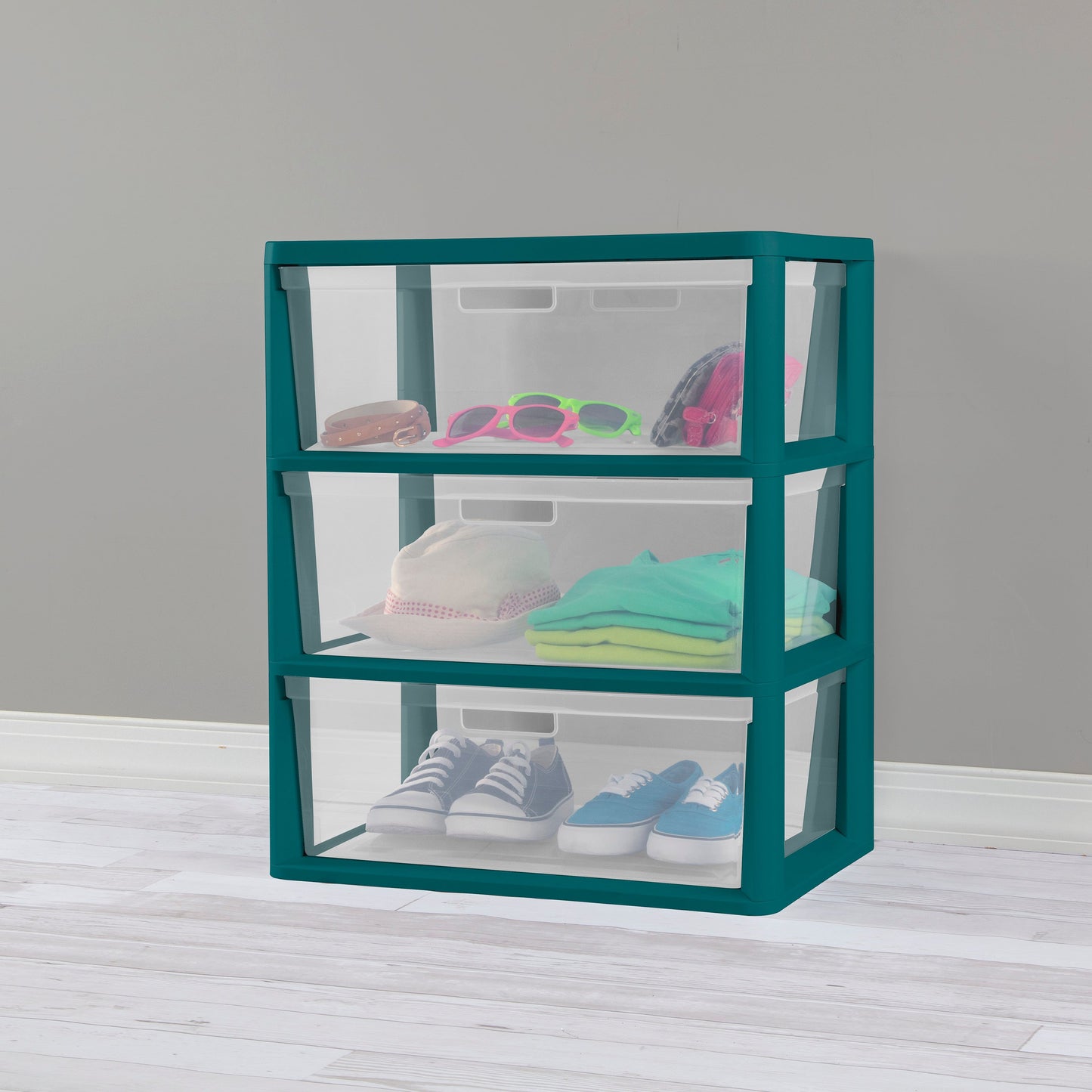 3 Drawer Tower Plastic Organizer