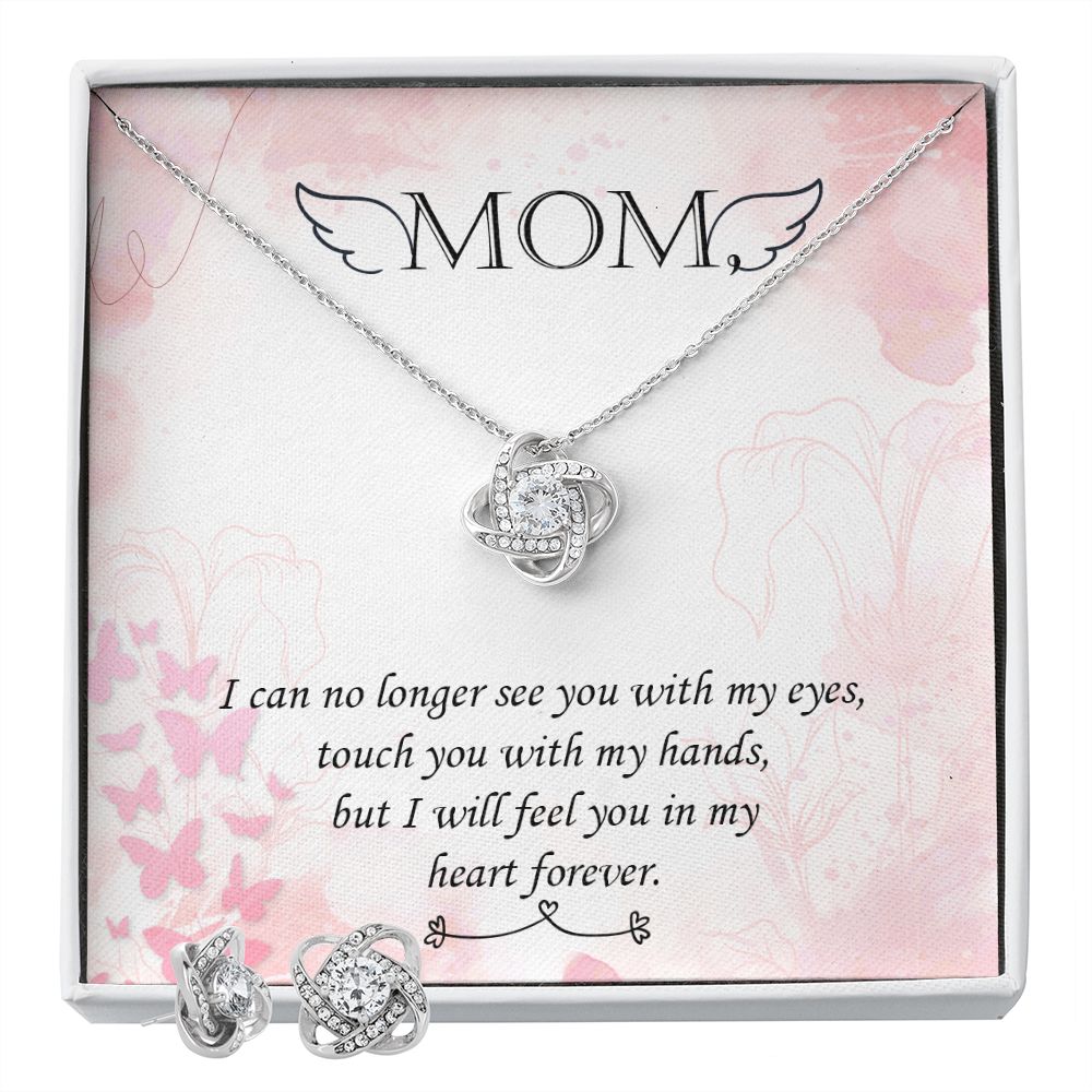 I can no longer Love Knot Earring & Necklace Set