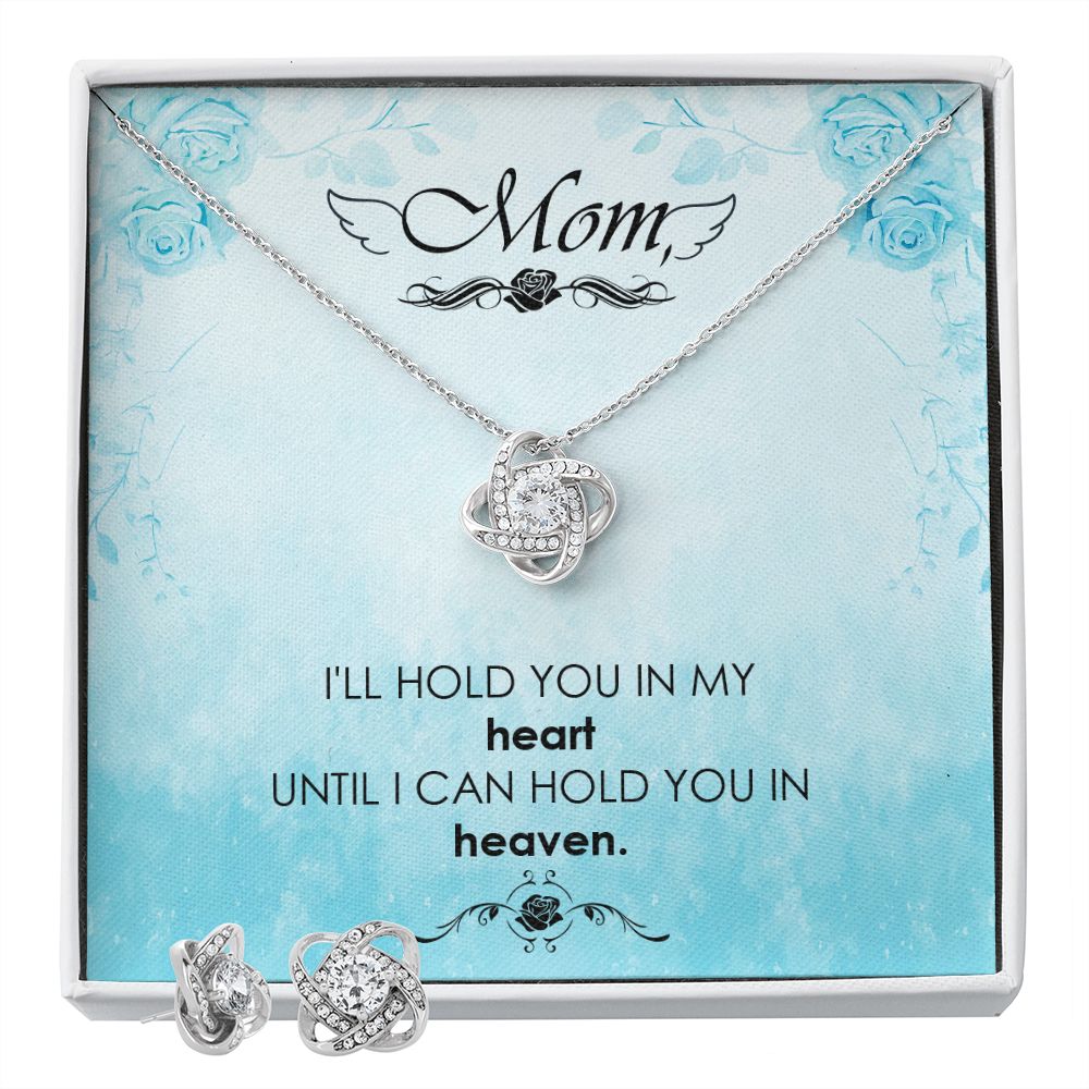 I_ll hold you Love Knot Earring & Necklace Set