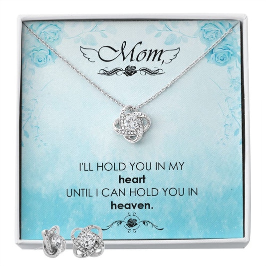 I_ll hold you Love Knot Earring & Necklace Set