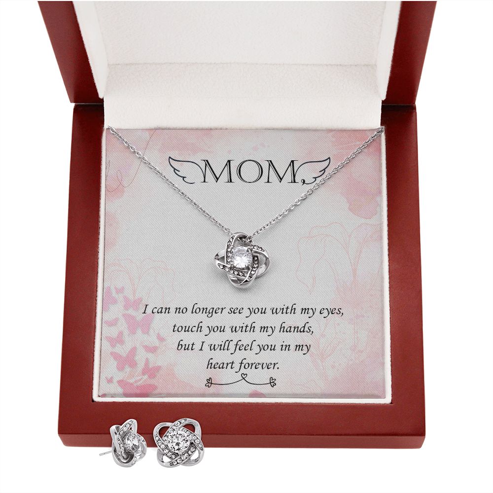 I can no longer Love Knot Earring & Necklace Set