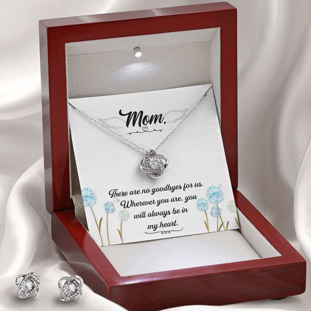 There are no goodbyes Love Knot Earring & Necklace Set
