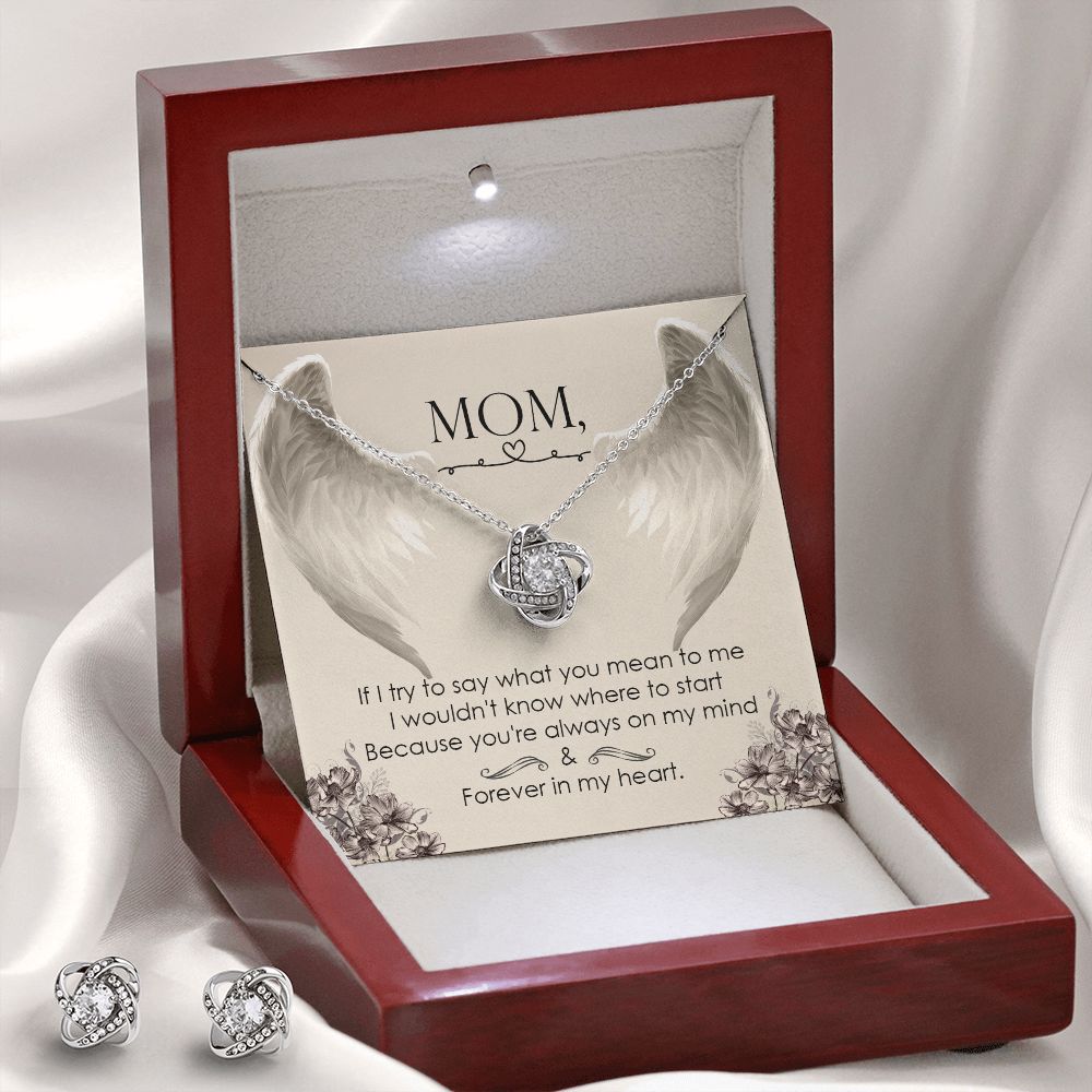 If I try to say Love Knot Earring & Necklace Set