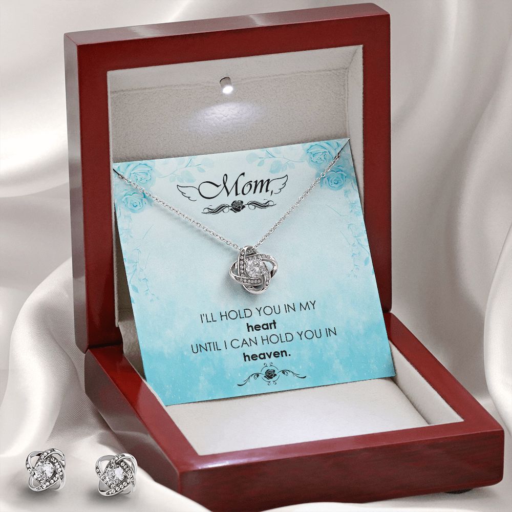 I_ll hold you Love Knot Earring & Necklace Set