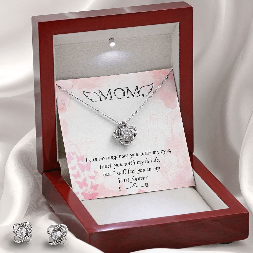 I can no longer Love Knot Earring & Necklace Set