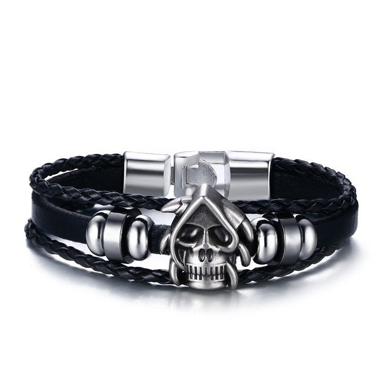 Skull Multi-layer Leather Bracelet for Men/Women