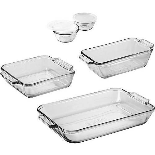 Clear Glass Bakeware Set, 7 Piece Set