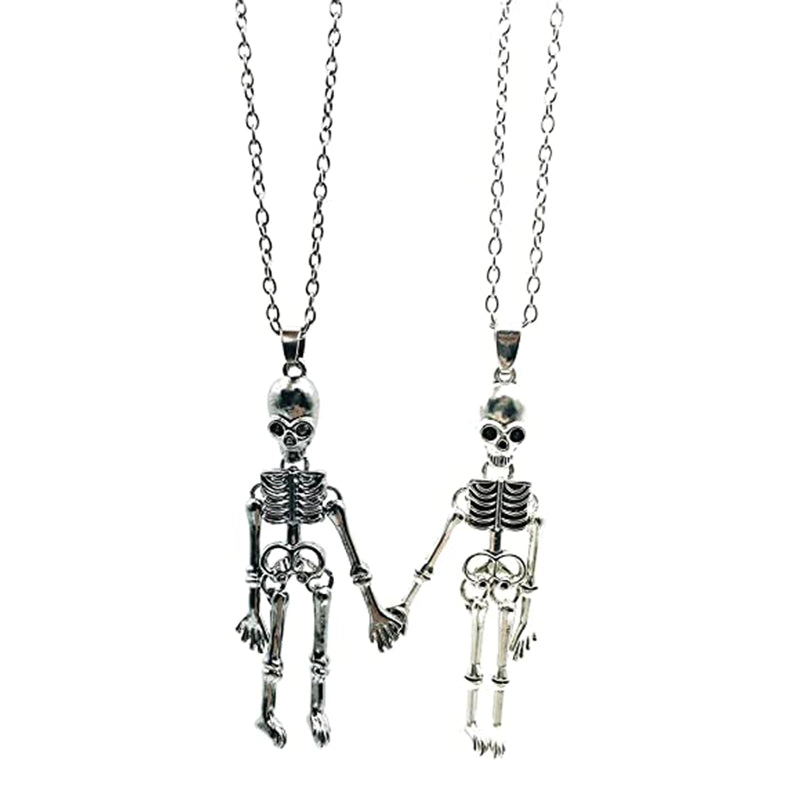 Retro Skeleton Ghost Necklaces for Couple