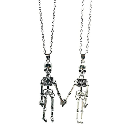 Retro Skeleton Ghost Necklaces for Couple