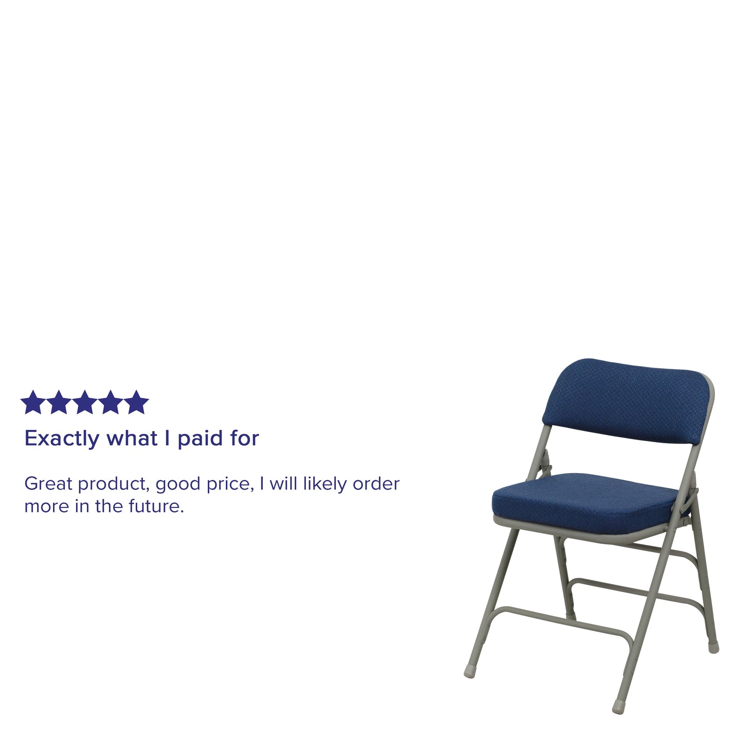 Premium Curved Triple Braced & Double Hinged Folding Chair