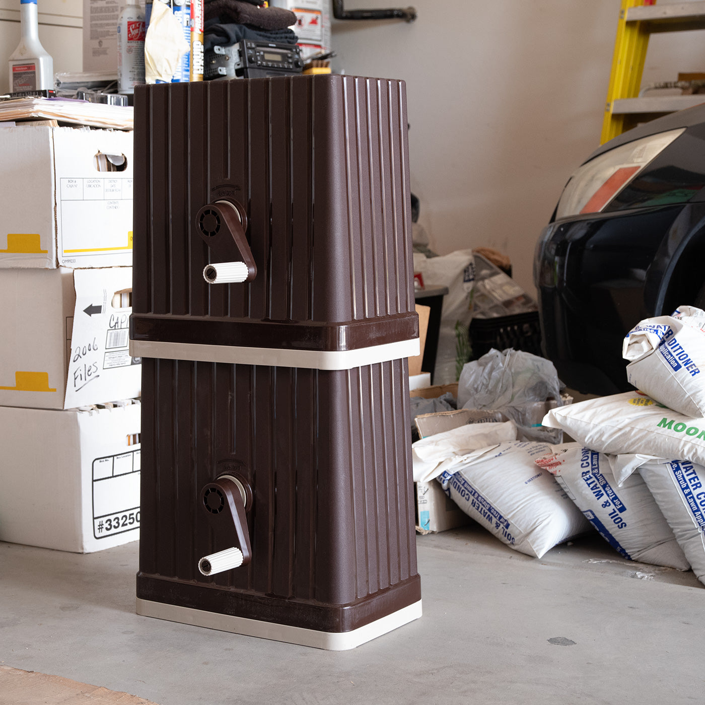 65.61 FT Hose Reel with Nozzle, Brown