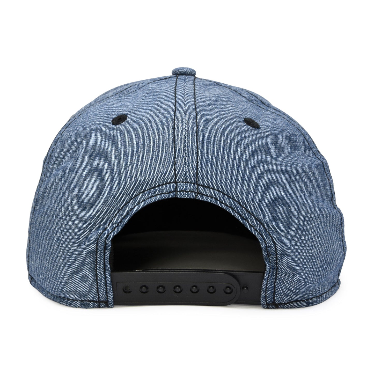 Men's Premium Flat Bill Snapback Chambray Hat 6 Panel Cap