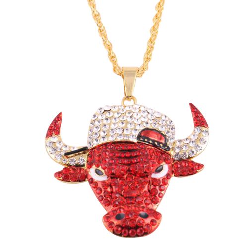 Vintage Hip Hop Bull Skull Necklace for Men