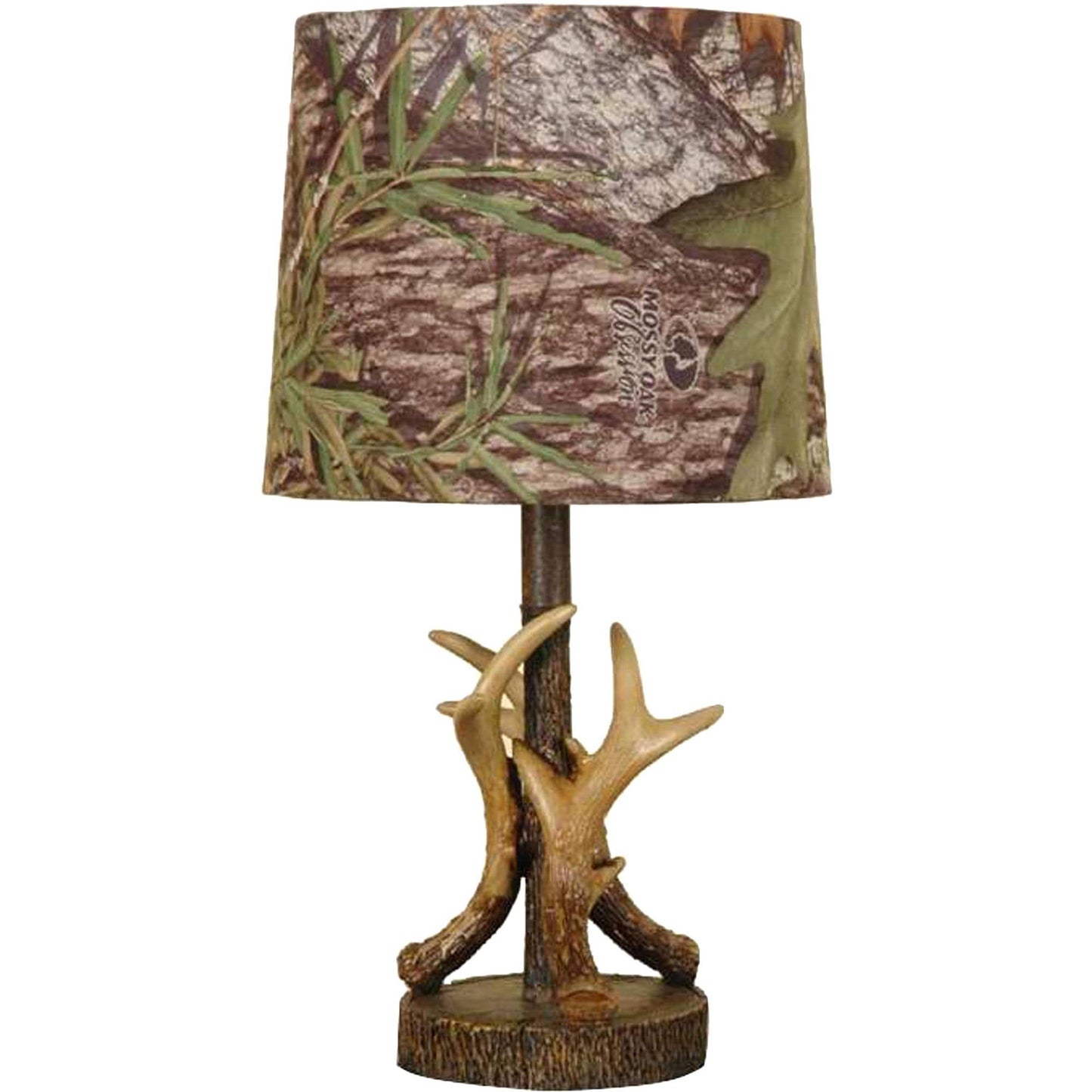 Rustic Deer Antler Accent Lamp, Dark Brown Wood tone