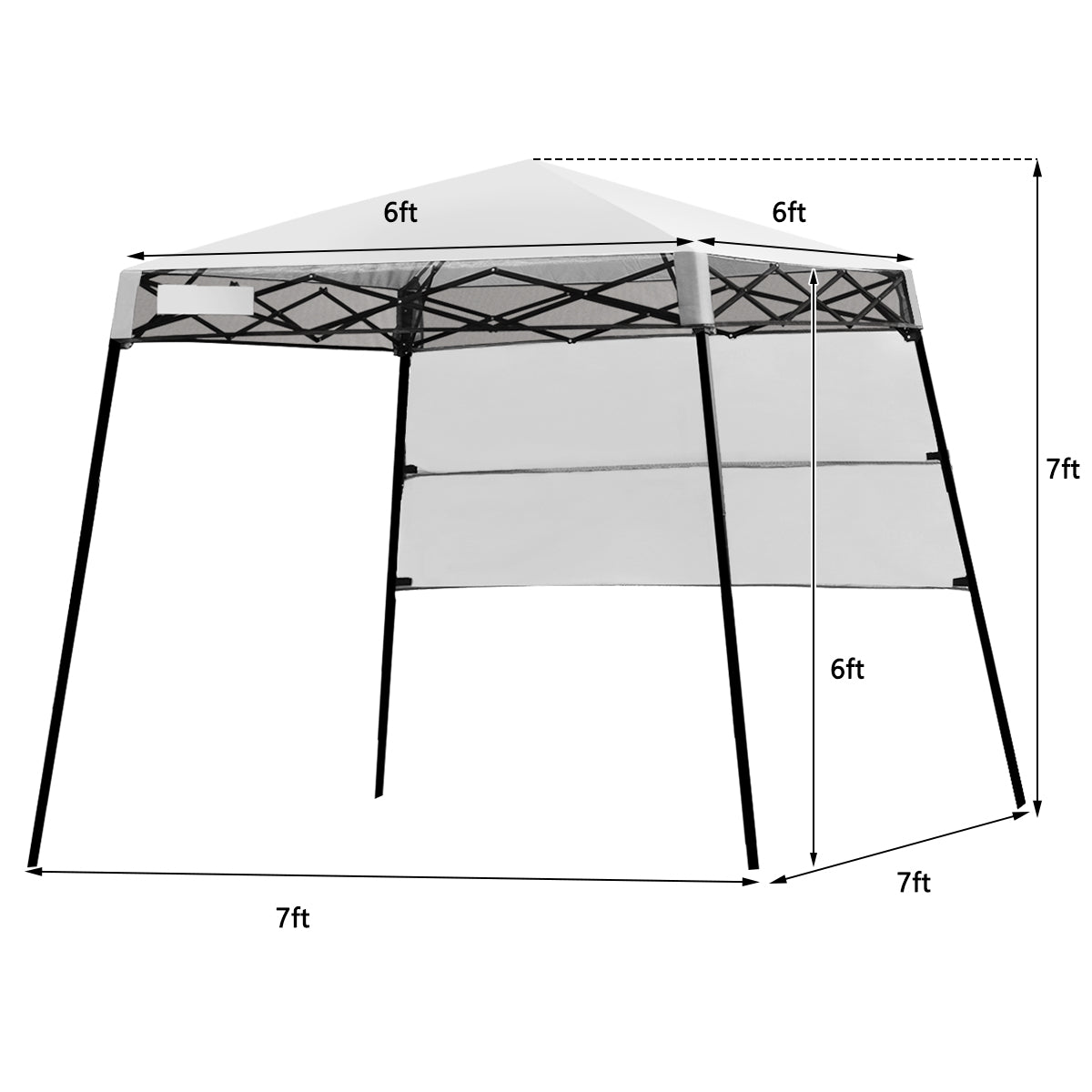 7' x 7' Gray Pop-up Outdoor Canopies