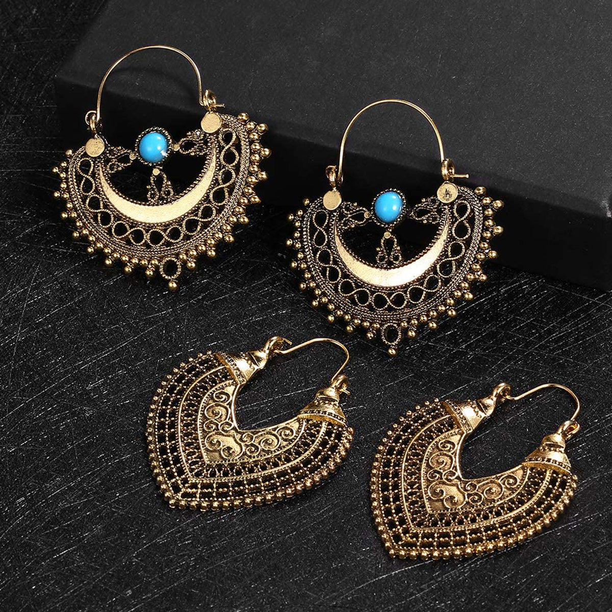 Vintage Drop Dangle Long Earrings for Women 8 Pairs